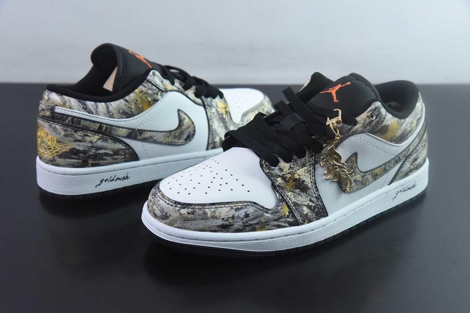Air Jordan 1 Low Gold Leaf Custom